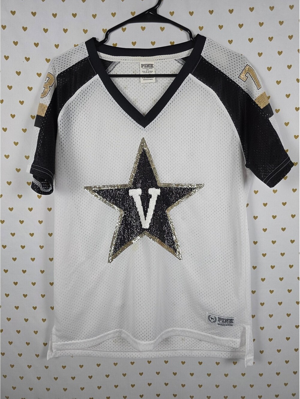 Victoria's Secret PINK Vanderbilt Commodores Sequin Jersey 5th Ocean Medium